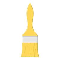 Paintbrush with a wooden handle. Isolated on a white background vector