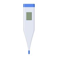 An electronic medical thermometer for measuring temperature. Isolated on white background. Front view vector