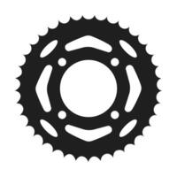 Illustration of a motorcycle gear, silhouette design, isolated on a white background vector