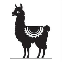 Use a black and white llama logo to give your brand a sophisticated and elegant appearance. vector