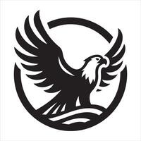 Elegant Eagle Silhouette Design vector
