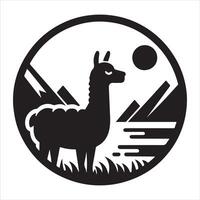 Making whimsical graphic illustrations is something Llama loves to do. vector
