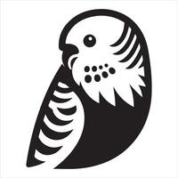 Creative Graphic Art of a Budgerigar Bird Silhouette vector