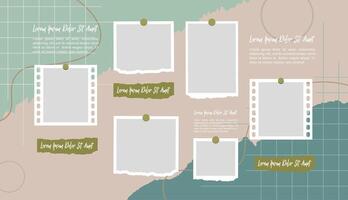Decorative photo frame collage collection vector