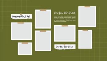 photo frames set with text space vector
