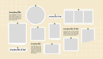 Collage of realistic frames Border vector