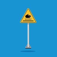 Warning hot surface on a yellow triangle board. Suitable for posters and web icons vector