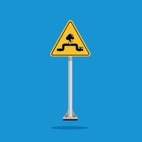 Warning high pressure on a yellow triangle board. Suitable for posters and web icons vector