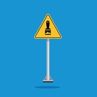wet paint on the yellow triangle sign. Suitable for posters and web icons vector
