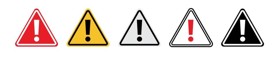 set Road sign icon, caution alarm . suitable for poster use and web icons vector