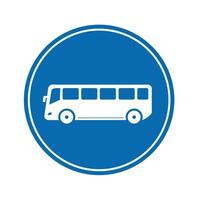 road sign icon, bus parking place. suitable for poster use and web icon vector