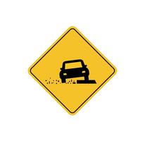 road sign icon, soft verges on yellow rhombus. board.suitable for poster use and web icon vector
