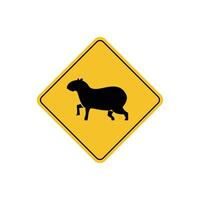 road sign icon, capybara crossing road on yellow rhombus board. suitable for poster use and web icon vector