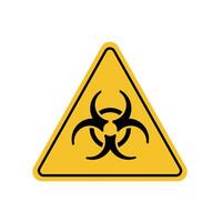 biohazard symbol, sign inside yellow triangle board. suitable for poster and web icon use vector