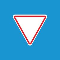 road sign icon, give way to all traffic on yellow rhombus. board.suitable for poster use and web icon vector
