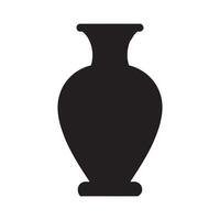 vase silhouette on white background vector