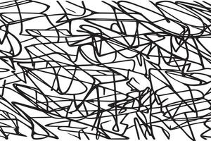 Monochrome Abstract Texture of Random Black Lines Overlaid on a Clean White Background for Artistic Design vector
