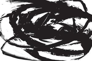 Hand Drawn Black Brush Strokes on White Dynamic Texture for Overlay and Backgrounds vector