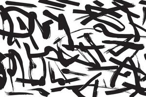 High Contrast Black Brush Stroke Overlay on White Background Texture Design vector