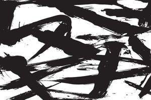 Organic Black Brush Strokes on Clean White Abstract Texture for Overlay and Background Use vector
