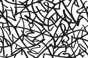 Modern Black Line Scribble Patterns on White Perfect for High Contrast Texture in Graphic Art vector