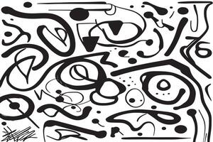 Modern Abstract Black Line Patterns on White Canvas for Unique High Resolution Texture Overlay vector