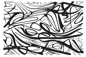 Abstract Linear Texture with Black Scribble Patterns on White Background for Unique Overlay Textures vector