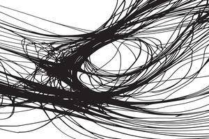 Modern High Resolution Black and White Texture Overlay Featuring Random Black Lines on White Background vector