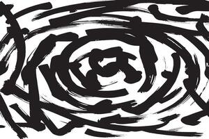 Artistic Black Brush Stroke Patterns on White Minimal Texture Overlay Design vector