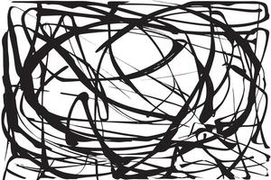 High Resolution Overlay Texture with Black Scribbled Lines on White Background for Modern Graphics vector