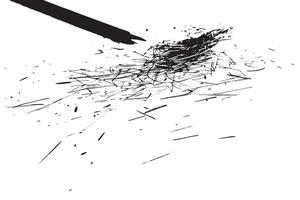 Subtle Pencil Marks Overlay on Pure White Background for Abstract Textured Designs vector