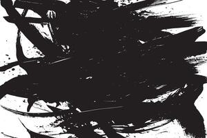 High Contrast Black Brush Texture on White Abstract Overlay for Monochrome Backgrounds vector