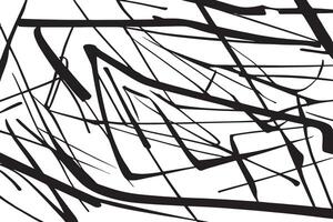 Chaotic Black Lines in a Monochrome Palette on White for High Resolution Background Texture vector