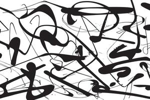 Organic Black Scribble on White Forming a Textured Background for Minimalist and High Contrast Design vector
