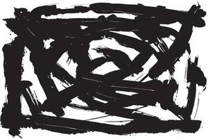 Chaotic Black Brush Marks on White Canvas Abstract Texture for Backgrounds vector