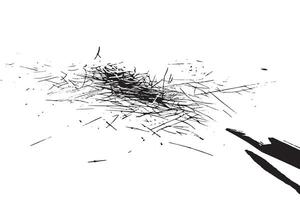 Grungy Pencil Scribble Texture on White Background for High-Contrast Design Overlays vector