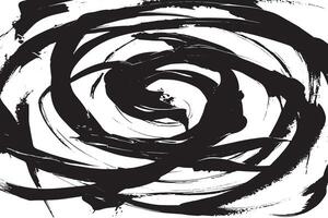 Dynamic Brush Strokes in Black on Pure White High Impact Monochrome Texture Overlay vector