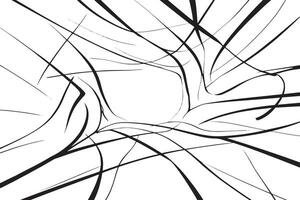 Abstractly Arranged Black Lines on White Background Adding Depth and Texture to Monochrome Designs vector