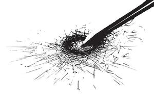 Rough Pencil Scratch Texture Overlay in Monochrome on White Background for Design Layers vector