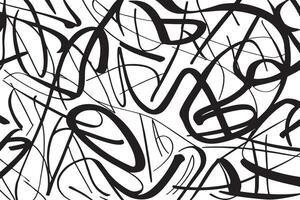 Pure White Canvas with Detailed Black Lines Creating a Raw Textured Overlay Effect for Modern Design vector