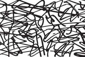 Pure White Canvas Covered with Black Scribbles for High Contrast Overlay in Design Projects vector