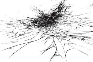 Abstract Pencil Sketch Lines Texture on Pure White Background for Minimalist Overlay Designs vector