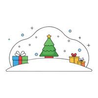 Christmas background minimal style for product branding. Mock up scene and empty space. vector