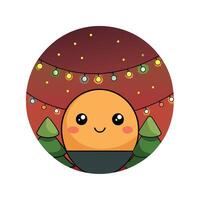 Festive bokeh. dark blurred Christmas lights background with happy holiday party glow and warm flare vector