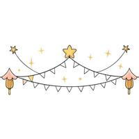 Fairy lights background creating a magical atmosphere vector