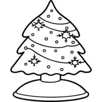 Christmas tree with winter snow on Isolated Transparent background. vector