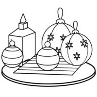Christmas white background with christmas balls and decoration - 3d rendering- vector