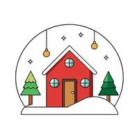 Minimal and modern image of christmas home decor background vector