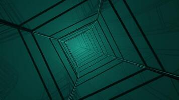 Seamless loop background with abstract misty tunnel made of three dimensional wires with moving camera effect. Surreal screensaver for modern technology, music show and vj performance. Looped 4K 60fps video