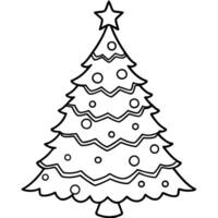 Undecorated Christmas tree isolated in transparent white background vector